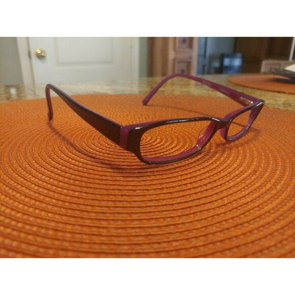 BULOVA “CHEMNITZ” Eyeglasses Frame Womens Petite 52-16-135 Black/Purple - Picture 2 of 9